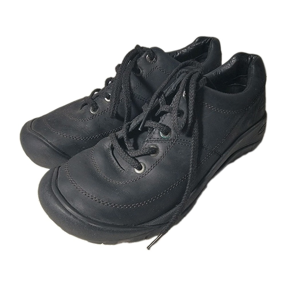 Keen Austin Shoes Men's‎ US 9 Black Leather Oxford Hiking Hybrid Low Top Sneaker